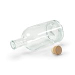 Botella con cuerpo de cristal con tapa de madera hermética 780ml color transparente tercera vista