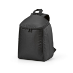 Mochila isotérmica de poliéster reciclado y doble cremallera 12L color negro
