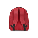 Mochila isotérmica de poliéster reciclado y doble cremallera 12L color rojo vista trasera