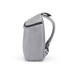 Mochila isotérmica de poliéster reciclado y doble cremallera 12L color gris cuarta vista