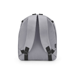 Mochila isotérmica de poliéster reciclado y doble cremallera 12L color gris vista trasera
