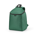 Mochila isotérmica de poliéster reciclado y doble cremallera 12L color verde