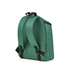 Mochila isotérmica de poliéster reciclado y doble cremallera 12L color verde segunda vista