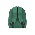 Mochila isotérmica de poliéster reciclado y doble cremallera 12L color verde vista trasera