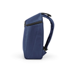 Mochila isotérmica de poliéster reciclado y doble cremallera 12L color azul marino cuarta vista