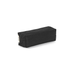 Estuche multiusos de lona reciclada con cremallera 270 g/m2 color negro segunda vista