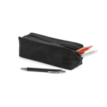 Estuche multiusos de lona reciclada con cremallera 270 g/m2 color negro tercera vista