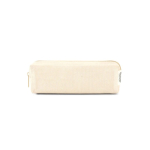 Estuche multiusos de lona reciclada con cremallera 270 g/m2 color natural vista frontal