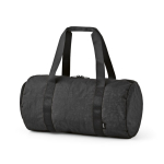 Bolsa de gimnasio de nylon reciclado con compartimento para calzado color negro