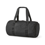 Bolsa de gimnasio de nylon reciclado con compartimento para calzado color negro segunda vista