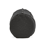 Bolsa de gimnasio de nylon reciclado con compartimento para calzado color negro cuarta vista
