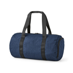 Bolsa de gimnasio de nylon reciclado con compartimento para calzado color azul marino segunda vista