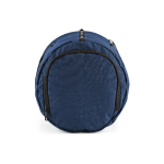 Bolsa de gimnasio de nylon reciclado con compartimento para calzado color azul marino tercera vista