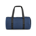 Bolsa de gimnasio de nylon reciclado con compartimento para calzado color azul marino vista trasera