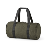 Bolsa de gimnasio de nylon reciclado con compartimento para calzado color verde oscuro