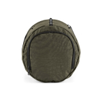 Bolsa de gimnasio de nylon reciclado con compartimento para calzado color verde oscuro tercera vista