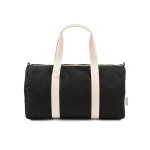 Bolsa deportiva ideal para el gimnasio con tejido ecológico 30L color negro vista frontal
