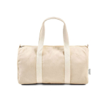 Bolsa deportiva ideal para el gimnasio con tejido ecológico 30L color natural vista frontal