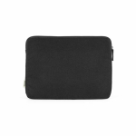 Funda para portátil con acolchado rígido de lona reciclada 15,6” color negro vista frontal
