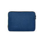 Funda para portátil con acolchado rígido de lona reciclada 15,6” color azul marino vista frontal