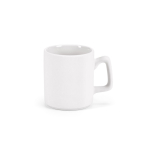 Taza de cerámica con superficie lisa y acabado mate 260ml color blanco