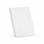 Libreta con tapa blanda y espiral lateral A5 hojas a rayas color blanco