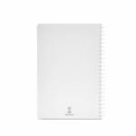 Libreta con tapa blanda y espiral lateral A5 hojas a rayas color blanco vista trasera