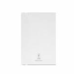 Cuaderno de piel sintética reciclada con tapa blanda A5 hojas a rayas color blanco vista trasera