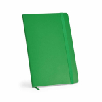Cuaderno de piel sintética reciclada con tapa blanda A5 hojas a rayas color verde