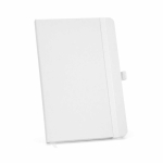 Libreta ecológica de tapa dura con bolsillo interior A5 hojas a rayas color blanco