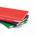 Libreta ecológica de tapa dura con bolsillo interior A5 hojas a rayas vista de detalle