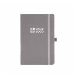 Libreta ecológica de tapa dura con bolsillo interior A5 hojas a rayas vista principal