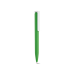 Bolígrafo de plástico reciclado con diseño ultraligero y tinta azul color verde