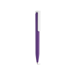 Bolígrafo de plástico reciclado con diseño ultraligero y tinta azul color violeta
