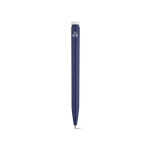 Bolígrafo de plástico reciclado con diseño ultraligero y tinta azul color azul marino vista trasera