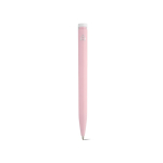 Bolígrafo de plástico reciclado con diseño ultraligero y tinta azul color rosa claro vista trasera