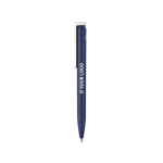 Bolígrafo de plástico reciclado con diseño ultraligero y tinta azul vista principal