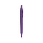 Bolígrafo con cuerpo de plástico reciclado, clip grande y tinta azul color violeta segunda vista