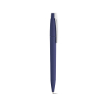 Bolígrafo con cuerpo de plástico reciclado, clip grande y tinta azul color azul marino segunda vista