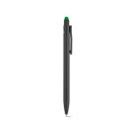 Bolígrafo de aluminio reciclado con puntero táctil y tinta azul color verde segunda vista