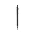 Bolígrafo de aluminio reciclado y sistema de botón pulsador tinta azul color negro segunda vista