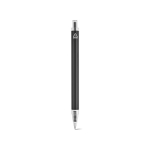 Bolígrafo de aluminio reciclado y sistema de botón pulsador tinta azul color negro vista trasera