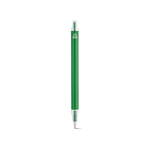 Bolígrafo de aluminio reciclado y sistema de botón pulsador tinta azul color verde vista trasera