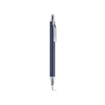 Bolígrafo de aluminio reciclado y sistema de botón pulsador tinta azul color azul marino