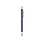 Bolígrafo de aluminio reciclado y sistema de botón pulsador tinta azul color azul marino segunda vista