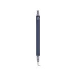 Bolígrafo de aluminio reciclado y sistema de botón pulsador tinta azul color azul marino vista trasera