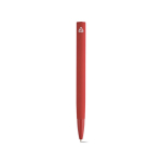 Bolígrafo de aluminio reciclado con acabado brillante y tinta azul color rojo vista trasera