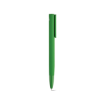 Bolígrafo de aluminio reciclado con acabado brillante y tinta azul color verde segunda vista