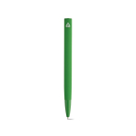 Bolígrafo de aluminio reciclado con acabado brillante y tinta azul color verde vista trasera