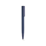Bolígrafo de aluminio reciclado con acabado brillante y tinta azul color azul marino